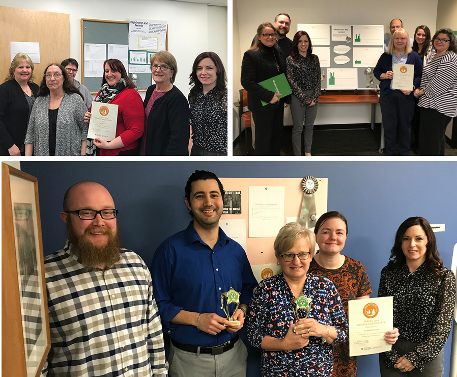 Congratulations to the Registrar’s Office, Admissions Office and Accessibility Services on being awarded a Bronze Certificate for meeting all of the requirements to kick off their 4DX commitments to advancing student success.