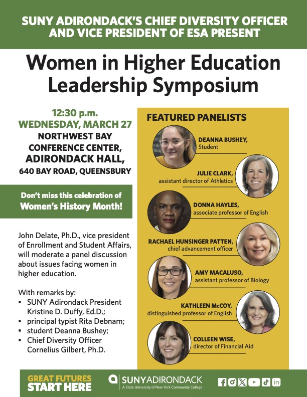 SUNY Adirondack offers special events for March SUNY Adirondack