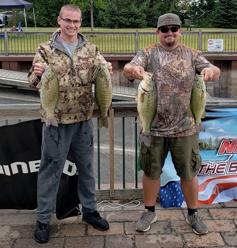 SUNY Adirondack Fishing Team members Hunter Tyminski and Val Decesare recently won the Ticonderoga Collegiate Cup Qualifier