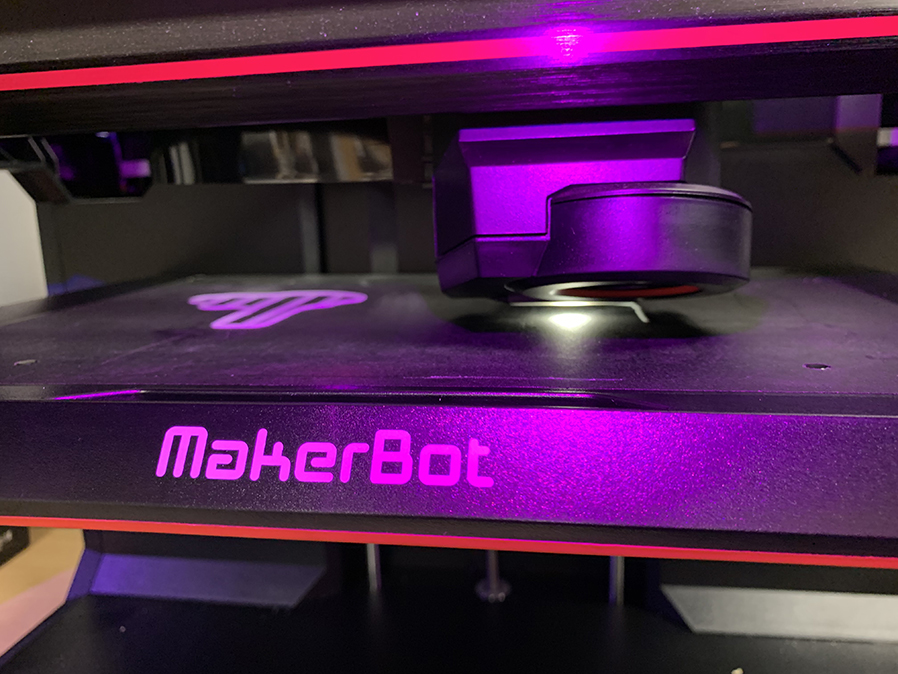 A MakerBot 3-D printer transforms a digital design into a finished product.