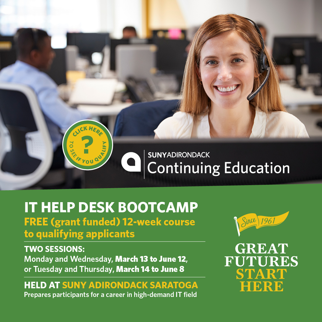 SUNY Adirondack offers IT Bootcamp