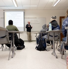SUNY Adirondack Business Professor John Arpey teaches