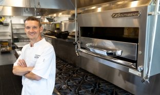 Chef Matt Bolton is seen in the kitchen of Seasoned at SUNY Adirondack's Culinary Center.