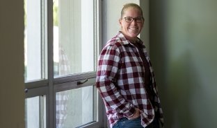 Criminal Justice: Substance Abuse Services student Elizabeth Belair is seen on campus