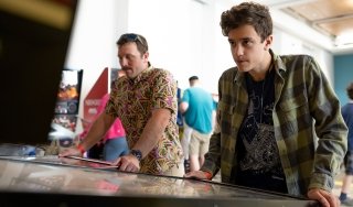 Guests at Nerdfest play retro video games