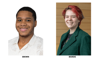 Tyrese Brown and Data Murdie were awarded the SUNY Chancellor's Award for Student Excellence in 2025.