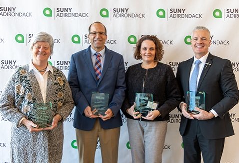 2025 Trailblazers inductees, from left, Connie Bosse, Rob Smith, Julie Mosher and James LaFarr