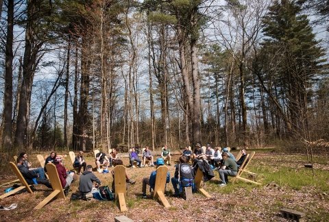 Outdoor classroom in the challenge course