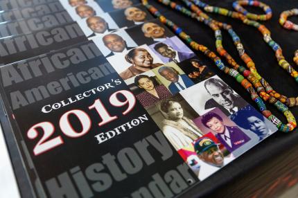 The cover of a book about prominent African Americans in history is seen