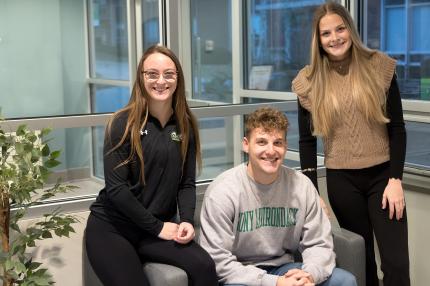 Kelsey, Toby and Emma Greer are triplets who attended SUNY Adirondack together.
