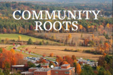 Cover image of the Community Roots Issue 4 of campus in the fall